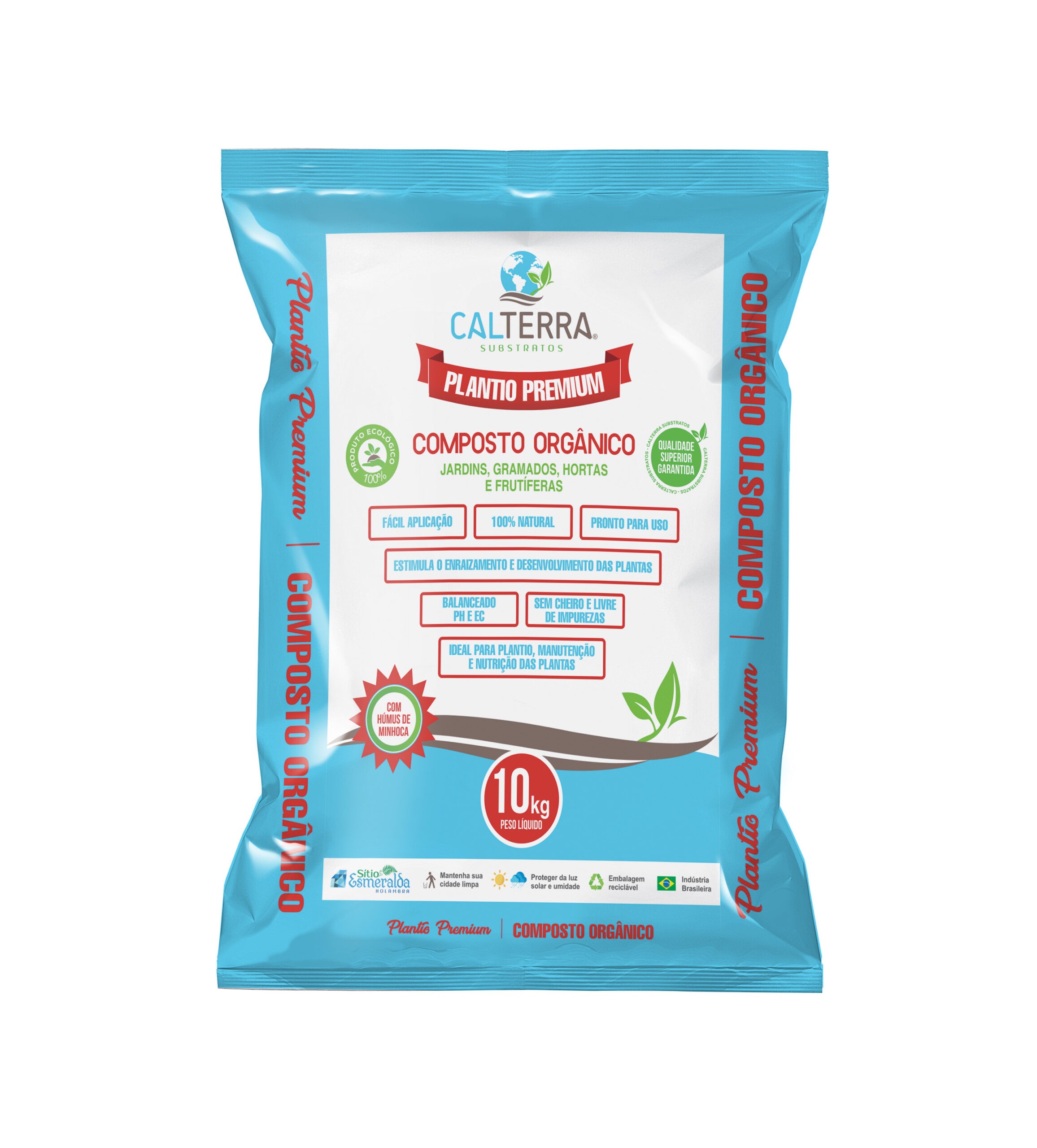substrato terra vegetal composto premium hortas gramas e jardins