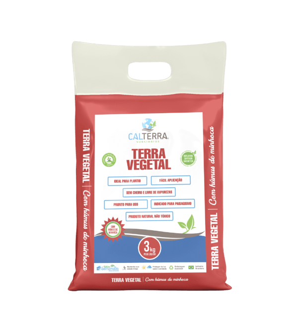 terra vegetal com humus de minhoca
