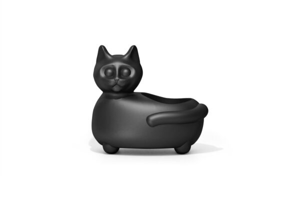 vaso pet para plantas mascote preto vaso gato