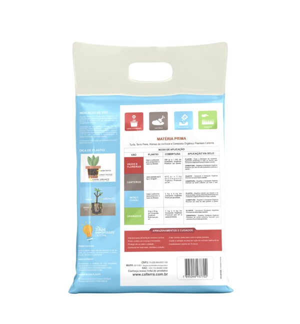 substrato terra vegetal composto premium hortas gramas e jardins