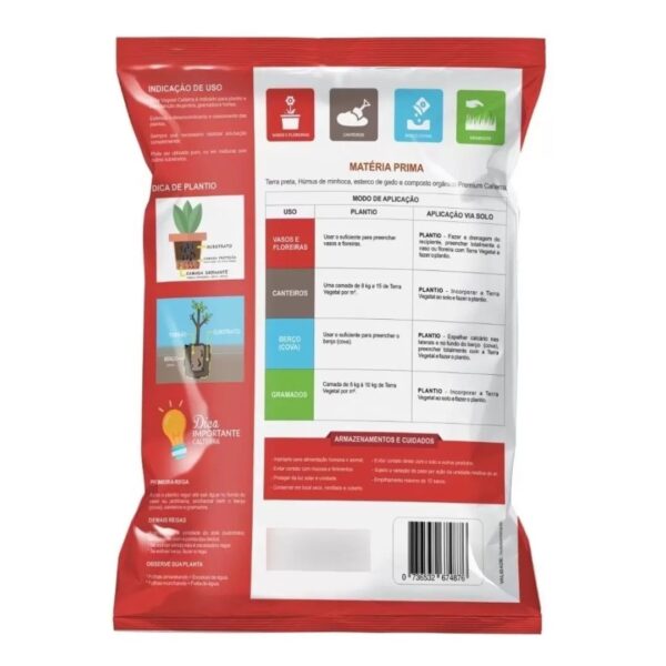 Terra vegetal com humus de minhoca 3kg CALTERRA - Imagem 3