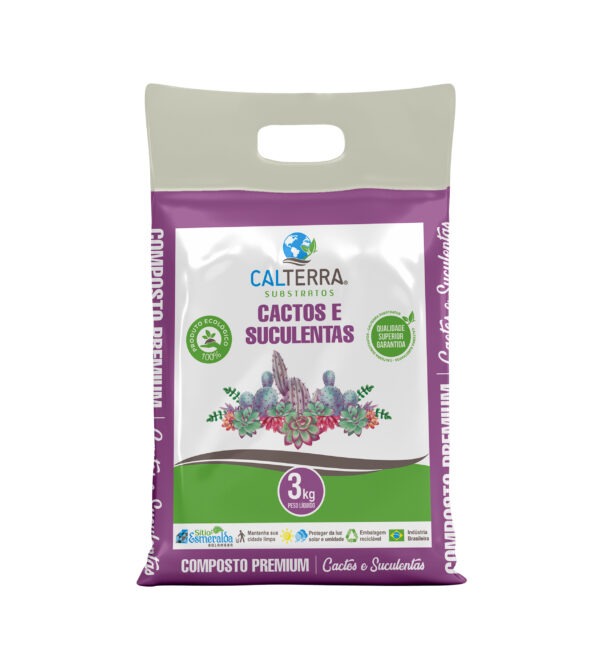 SUBSTRATO PARA CACTOS E SUCULENTAS 3 KG CALTERRA
