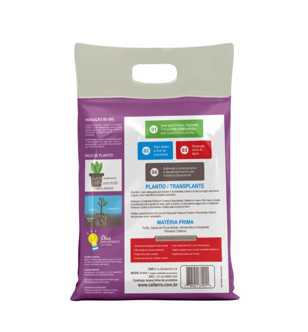 Composto premium para cactos e suculentas 3KG - CALTERRA - Imagem 2
